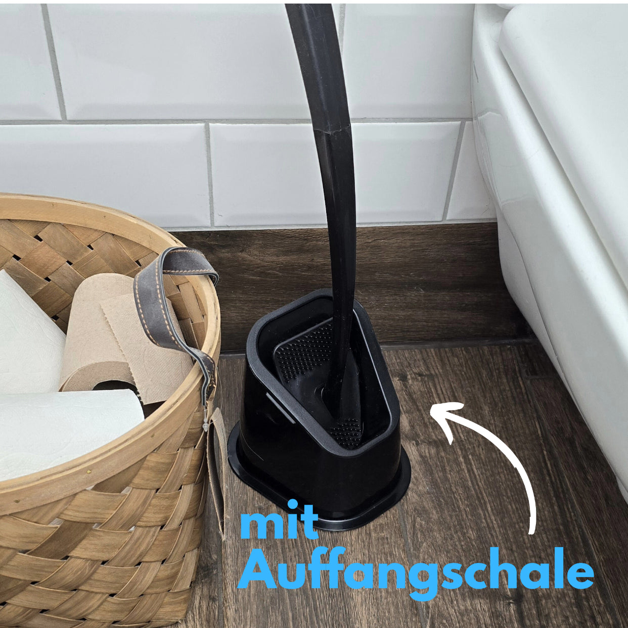 bideo® Reinigungs-Set mit 2 WC-Schaum und WC-Bürste | schwarz