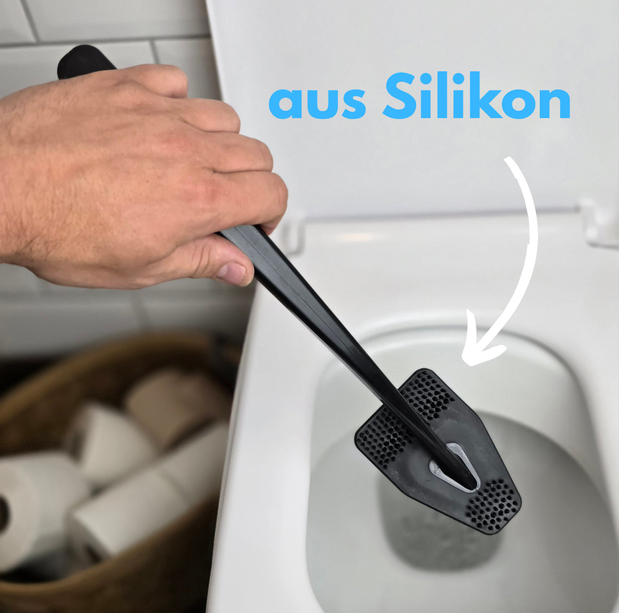 bideo® Reinigungs-Set mit 2 WC-Schaum und WC-Bürste | schwarz