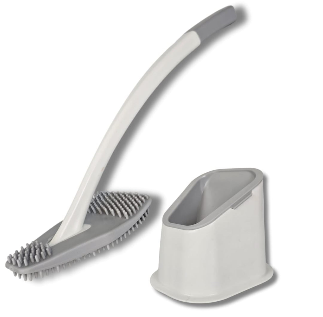 2er Set bideo® Rand-WC-Bürste weiß