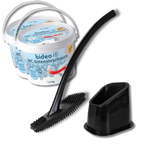 2 Eimer WC-Schaum und eine Silikonbürste schwarz