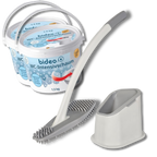 2 Eimer WC-Schaum und eine Silikonbürste weiß