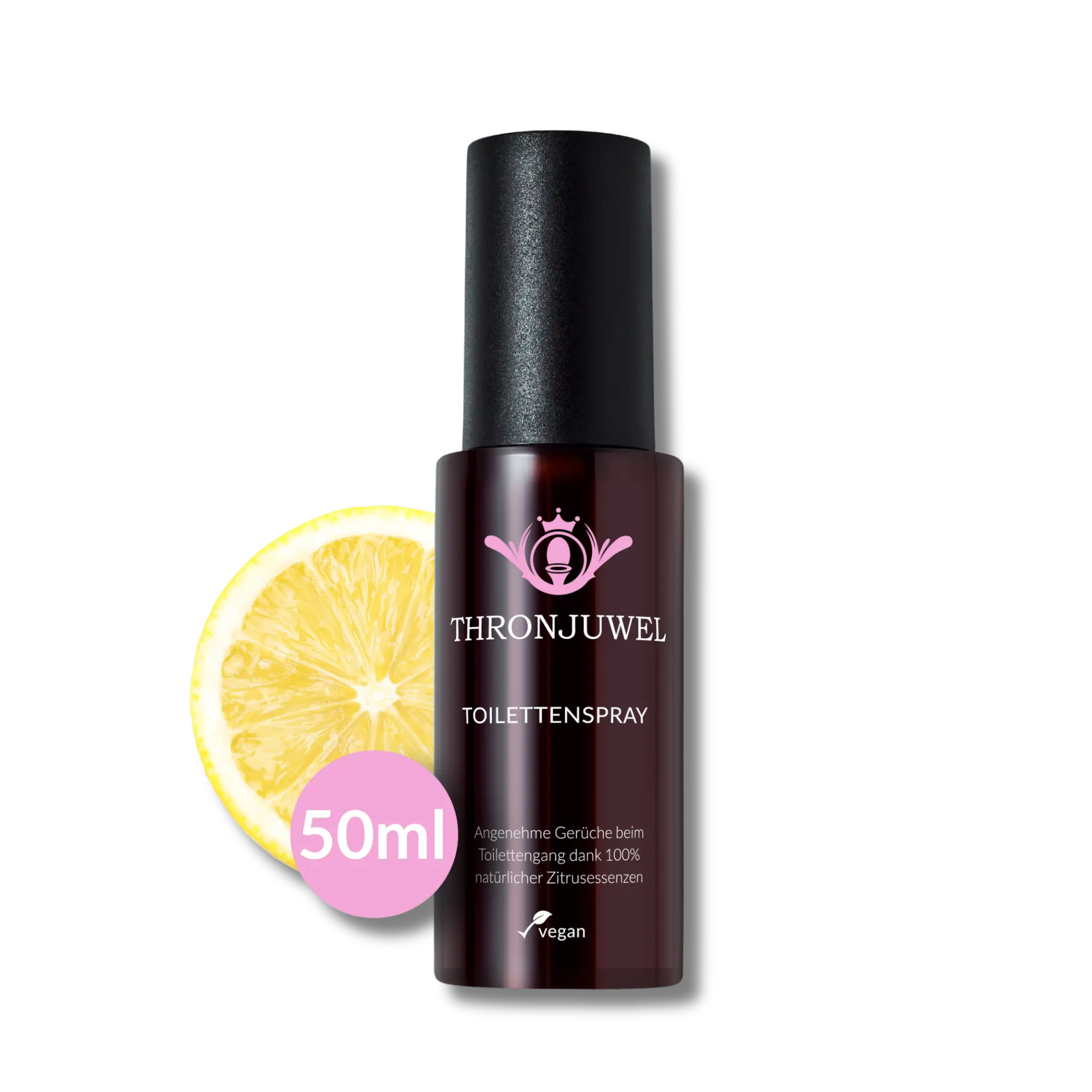 Flasche Thronjuwel mit Zitrone als Deko