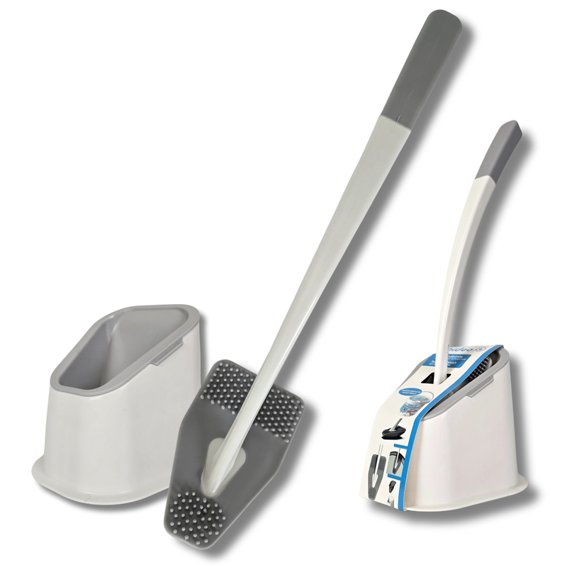 2er Set bideo® Rand-WC-Bürste weiß