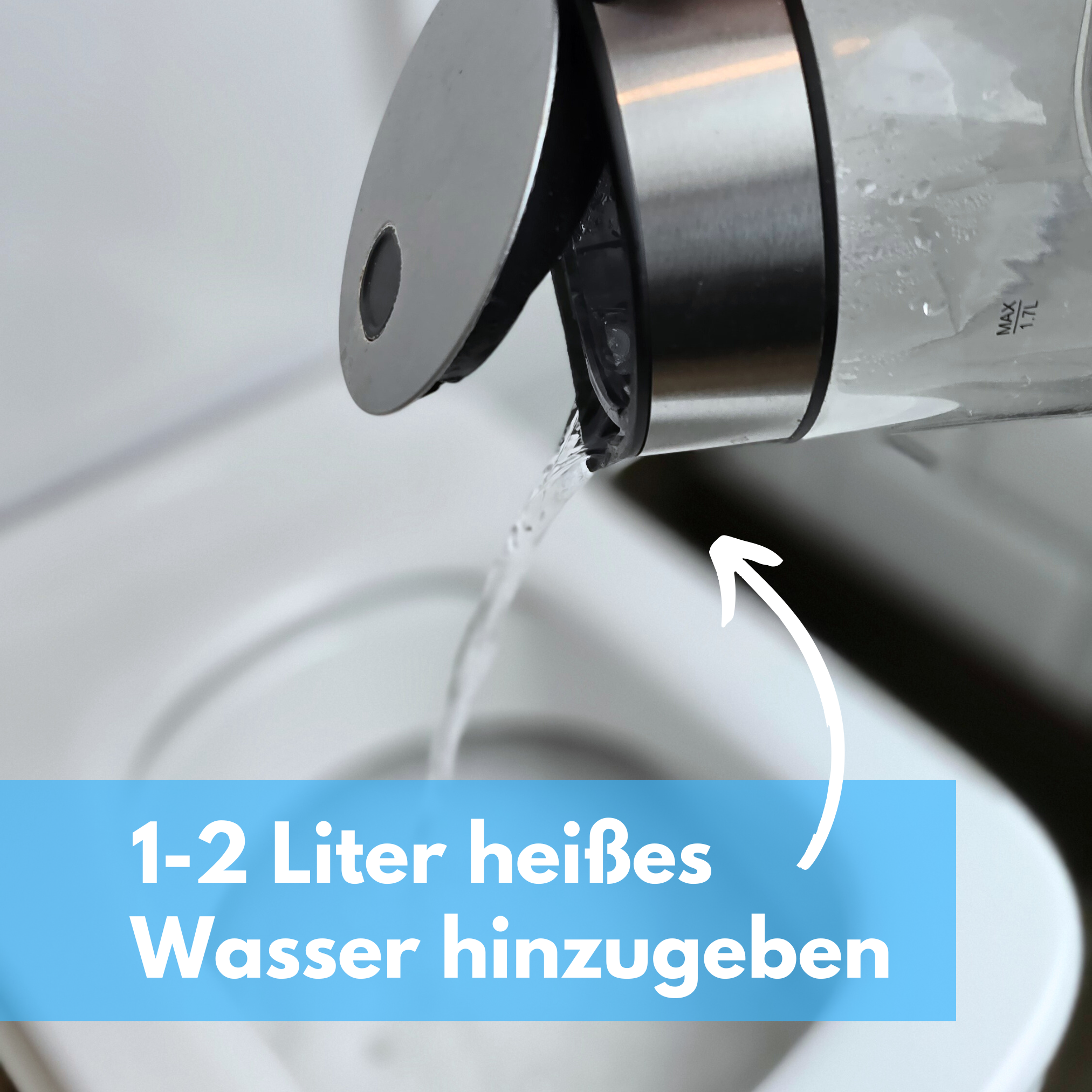 bideo® Reinigungs-Set mit WC-Schaum und WC-Bürste | schwarz