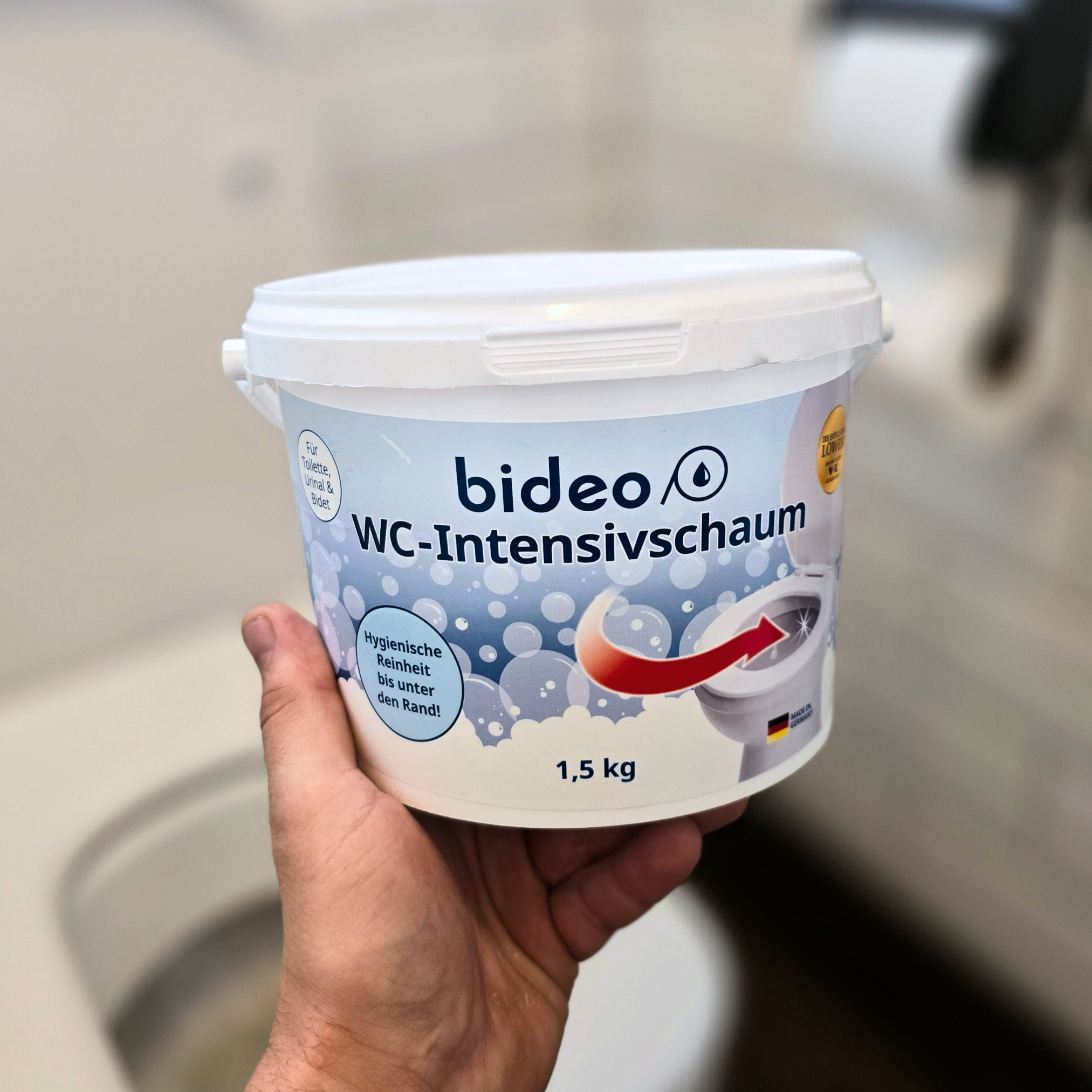 bideo® Reinigungs-Set mit 2 WC-Schaum und WC-Bürste | schwarz