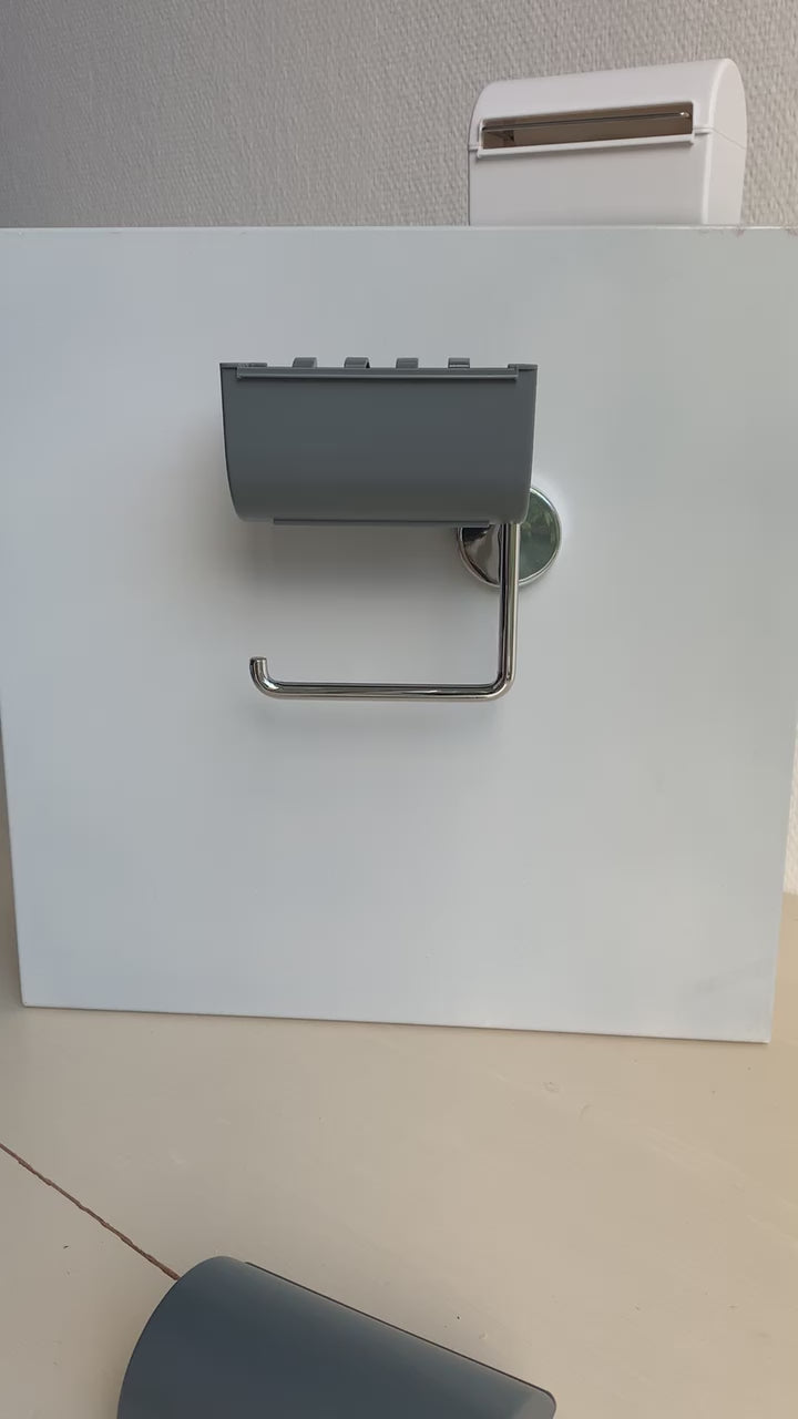 Starter-Set - Grau | Toilettenpapierhalter mit Befeuchtungsfunktion + Pflegemittel 500 ml