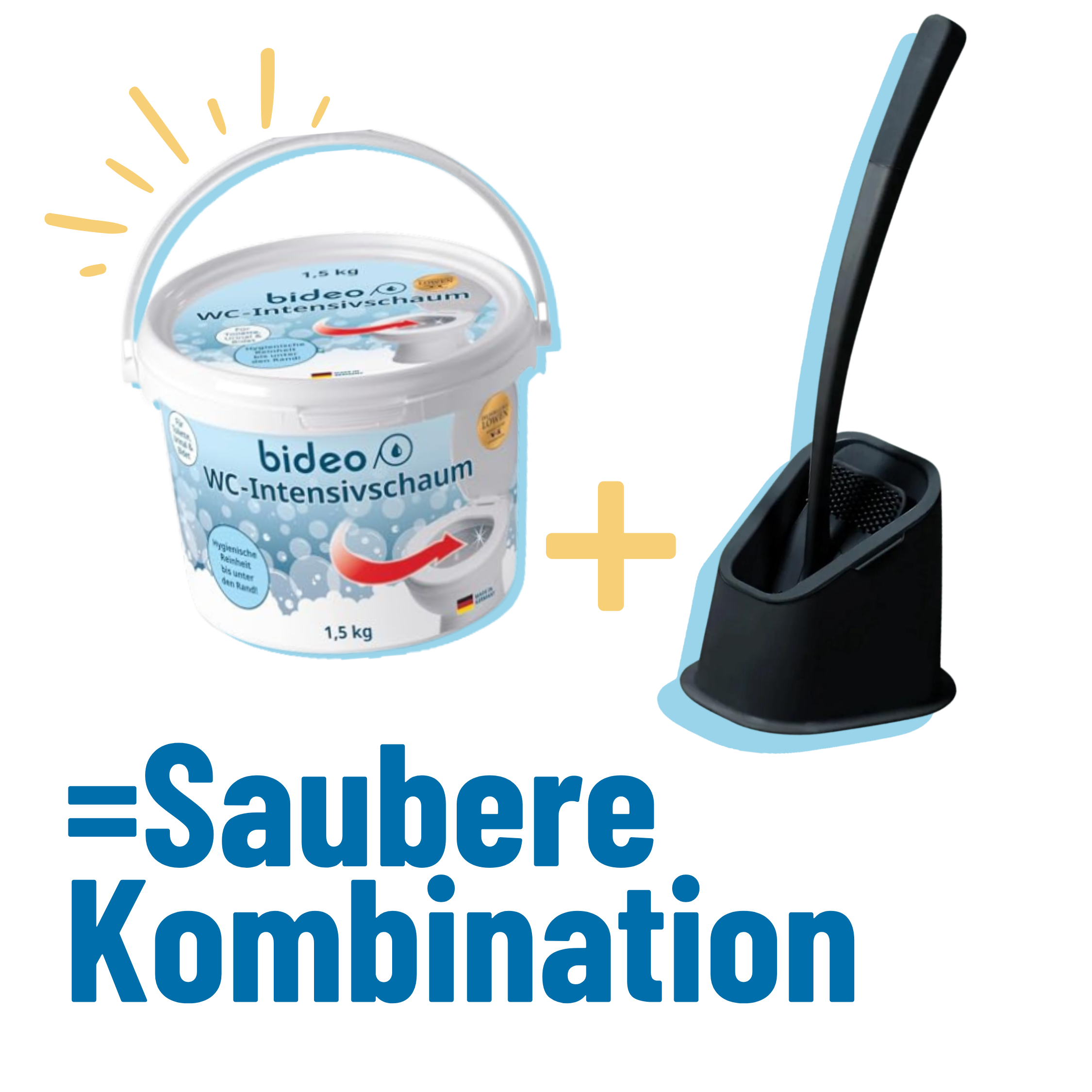 Eimer WC-Schaum und WC-Bürste