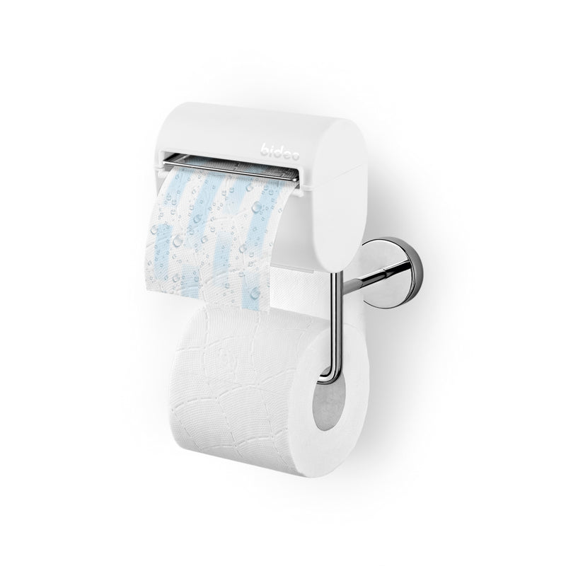 "Klebe-Set weiß", Toilettenpapierhalter mit Befeuchtungsfunktion inkl. "Kleben statt Bohren"