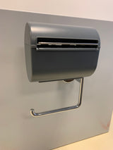 "Klebe-Set grau", Toilettenpapierhalter mit Befeuchtungsfunktion inkl. "Kleben statt Bohren"