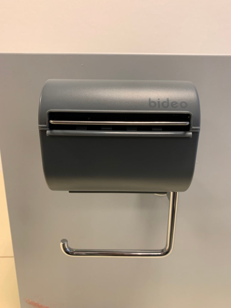 "Klebe-Set grau", Toilettenpapierhalter mit Befeuchtungsfunktion inkl. "Kleben statt Bohren"